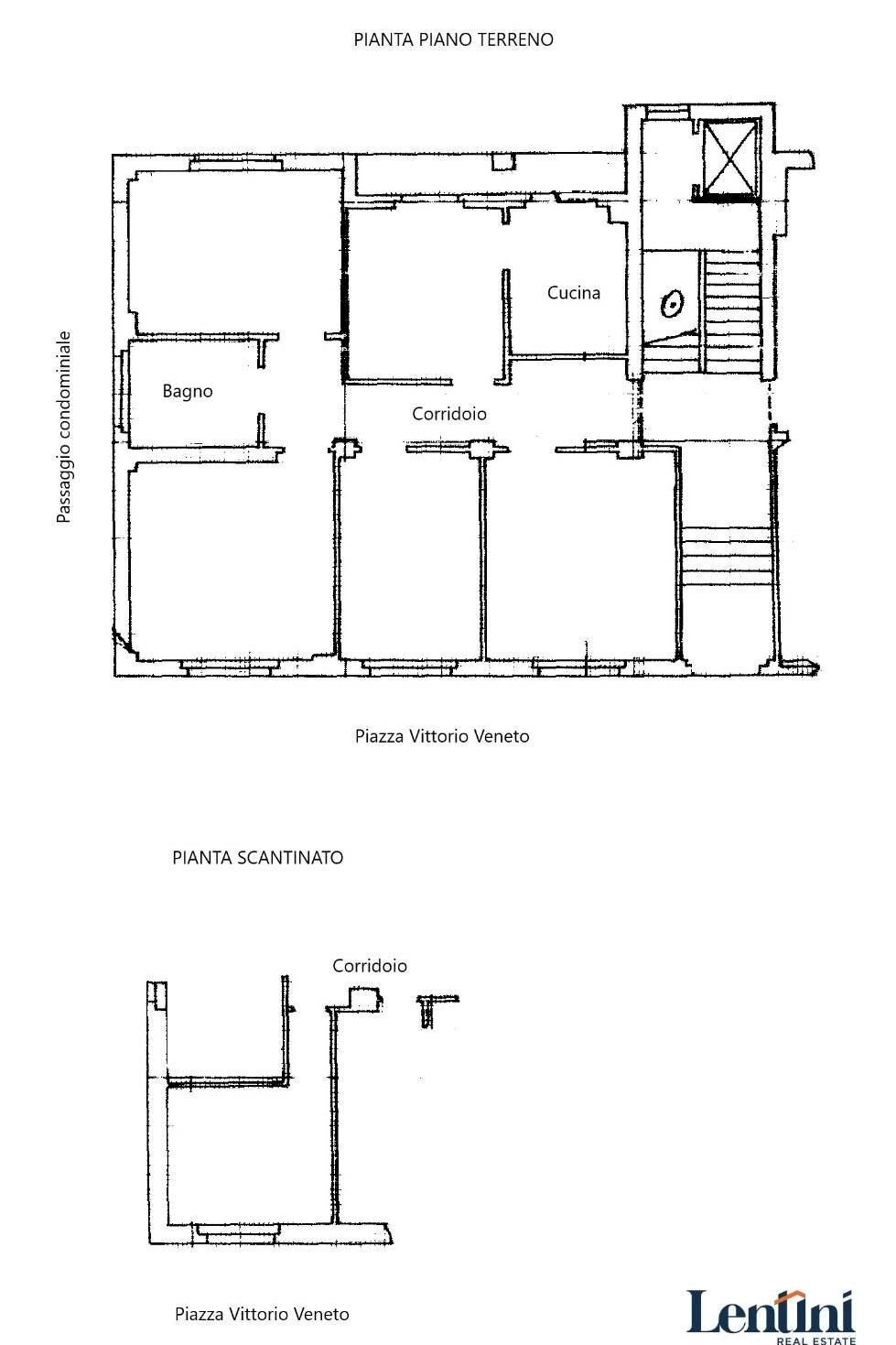 Appartamento piazza Vittorio Veneto, 6, Casale Monferrato - planimetria 1
