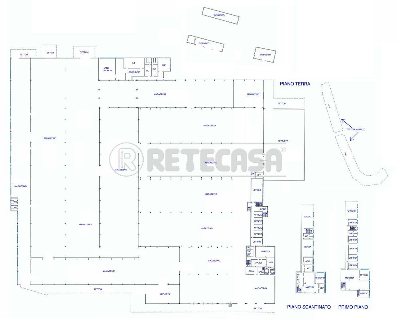 PLANIMETRIA - Commercial Premises Via Giuseppe Parini 19, Manzano - floor plans 1
