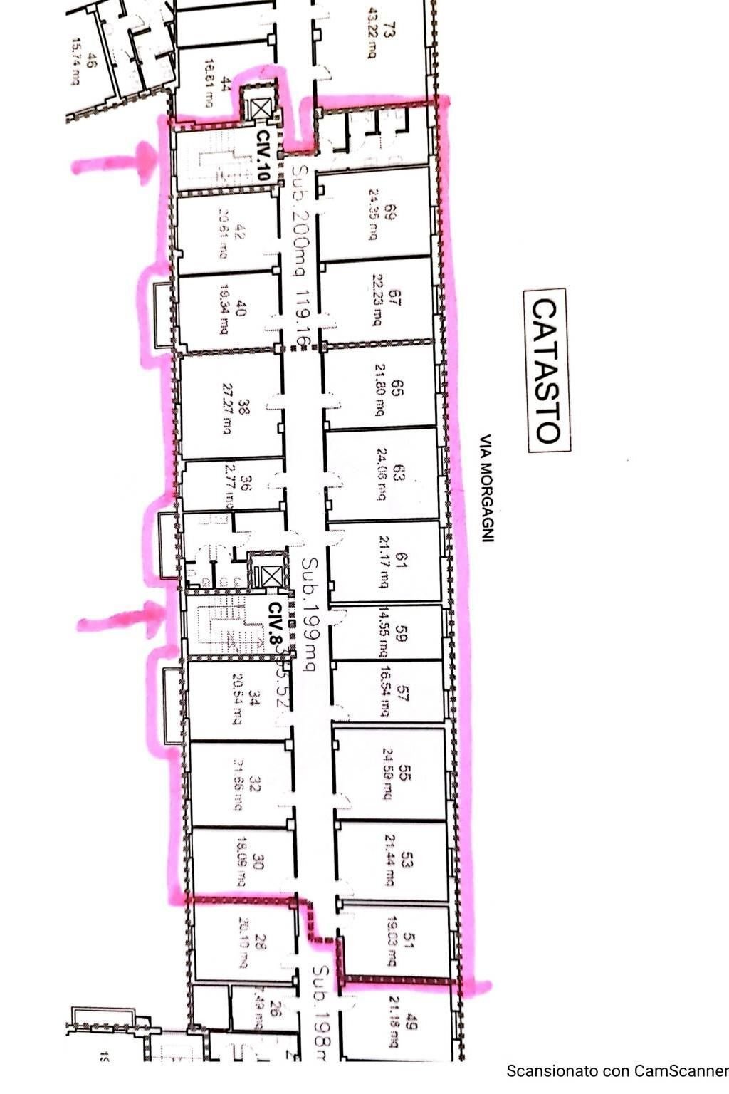 Ufficio via Giovanni Battista Morgagni, Bologna (zona Centro Storico) - planimetria 1