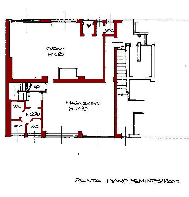 Shop viale Belforte, Varese - floor plans 1