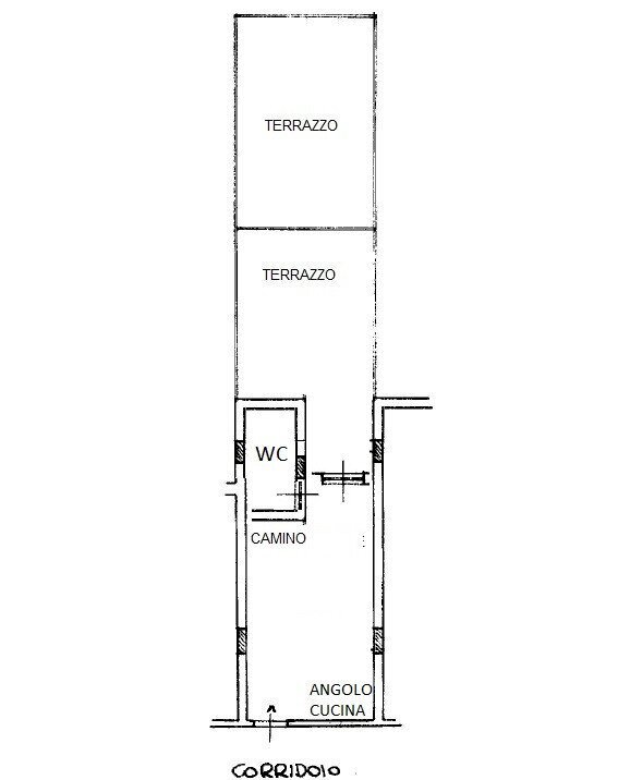 Monolocale via Tre Faggi, 1, Rieti - planimetria 1