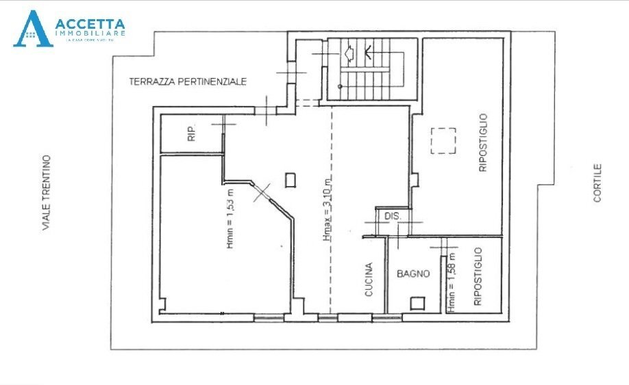 planimetria - Attico Viale Trentino, Taranto - planimetria 1