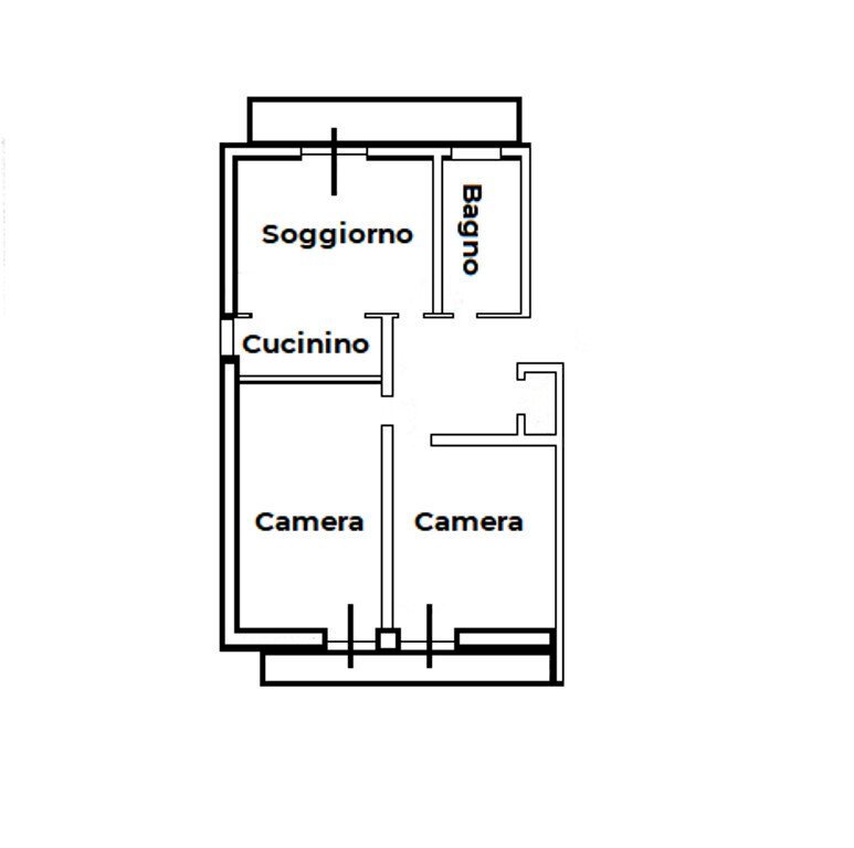 Trilocale via Jacopo Arpino, 28, Poirino - planimetria 1