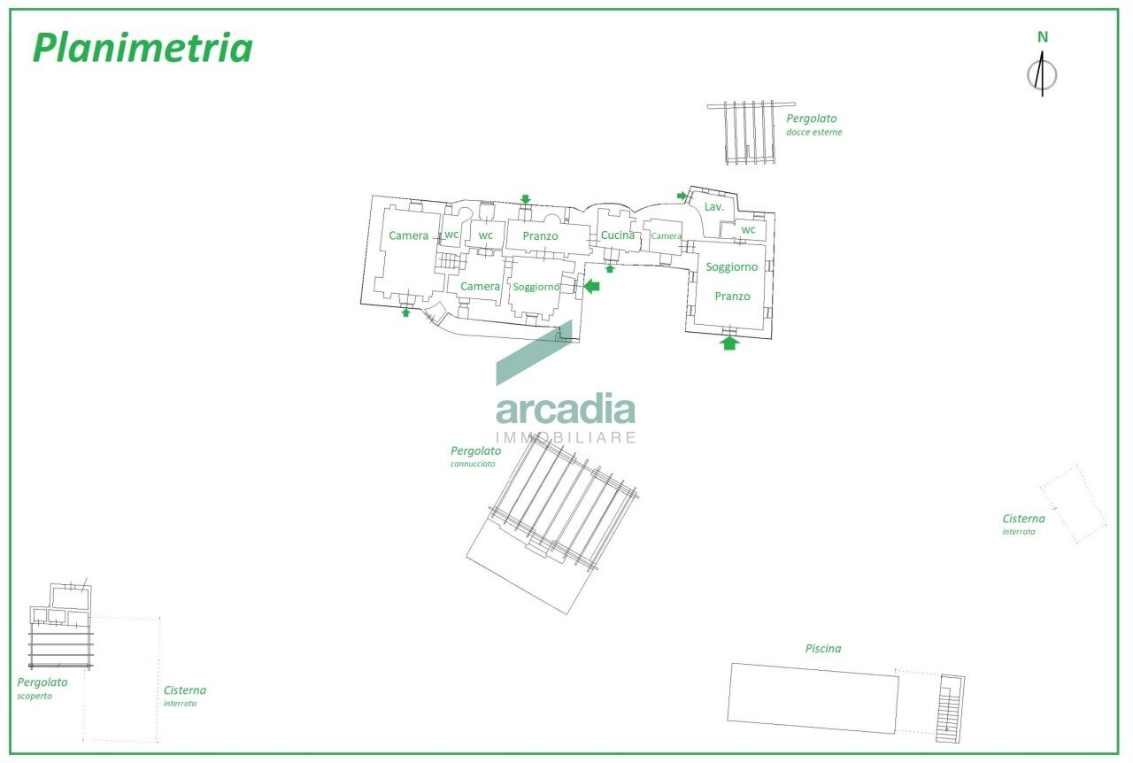 Planimetria d\'insieme - Casale Strada Provinciale 14, Ceglie Messapica - planimetria 1