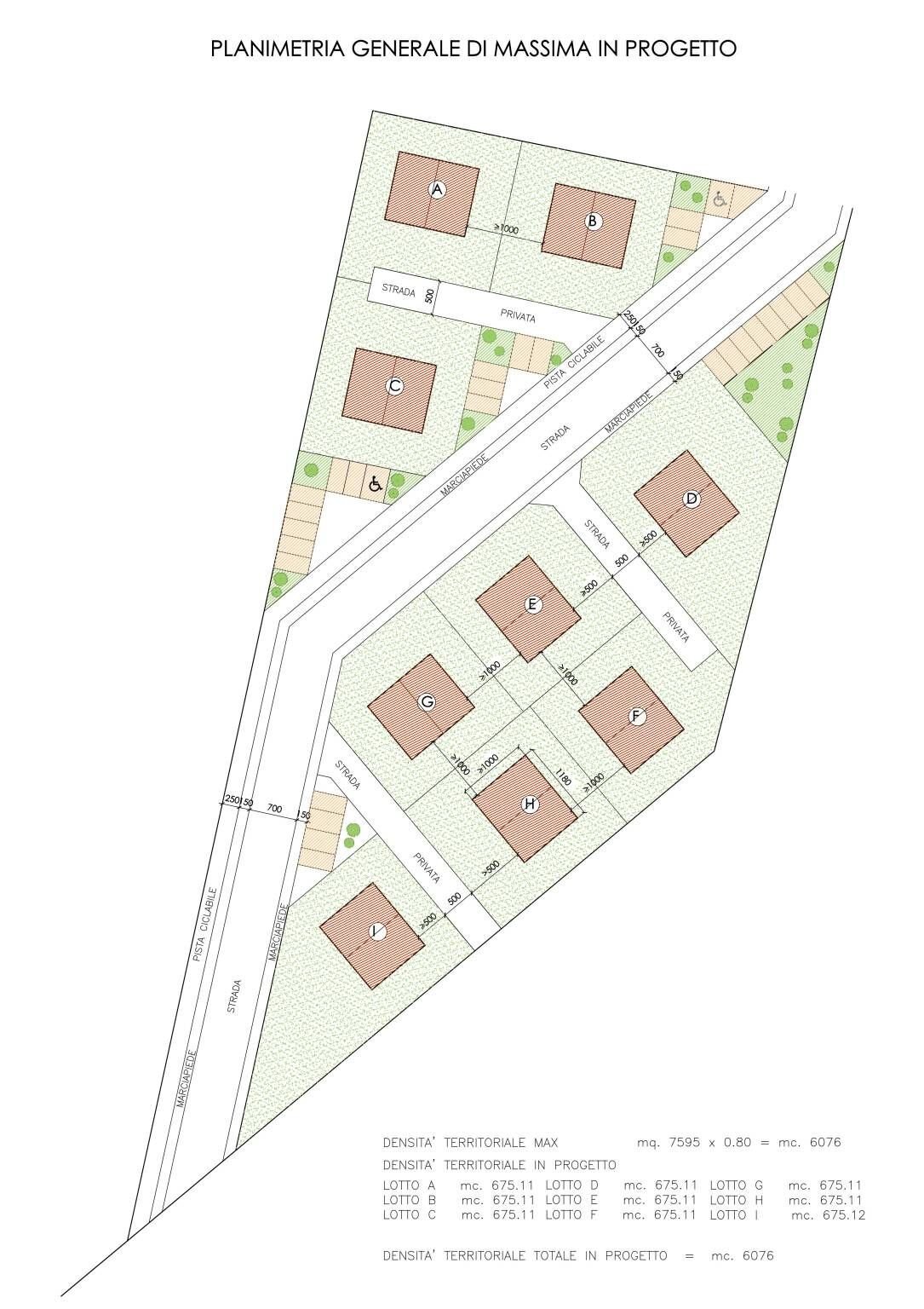 Terreno edificabile via Moncalvo, Riva presso Chieri - planimetria 1