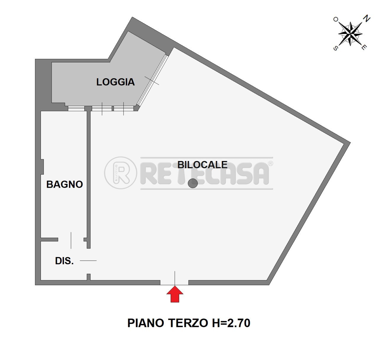 PLANIMETRIA - Trilocale Via Padova 63, Vigonza - planimetria 1