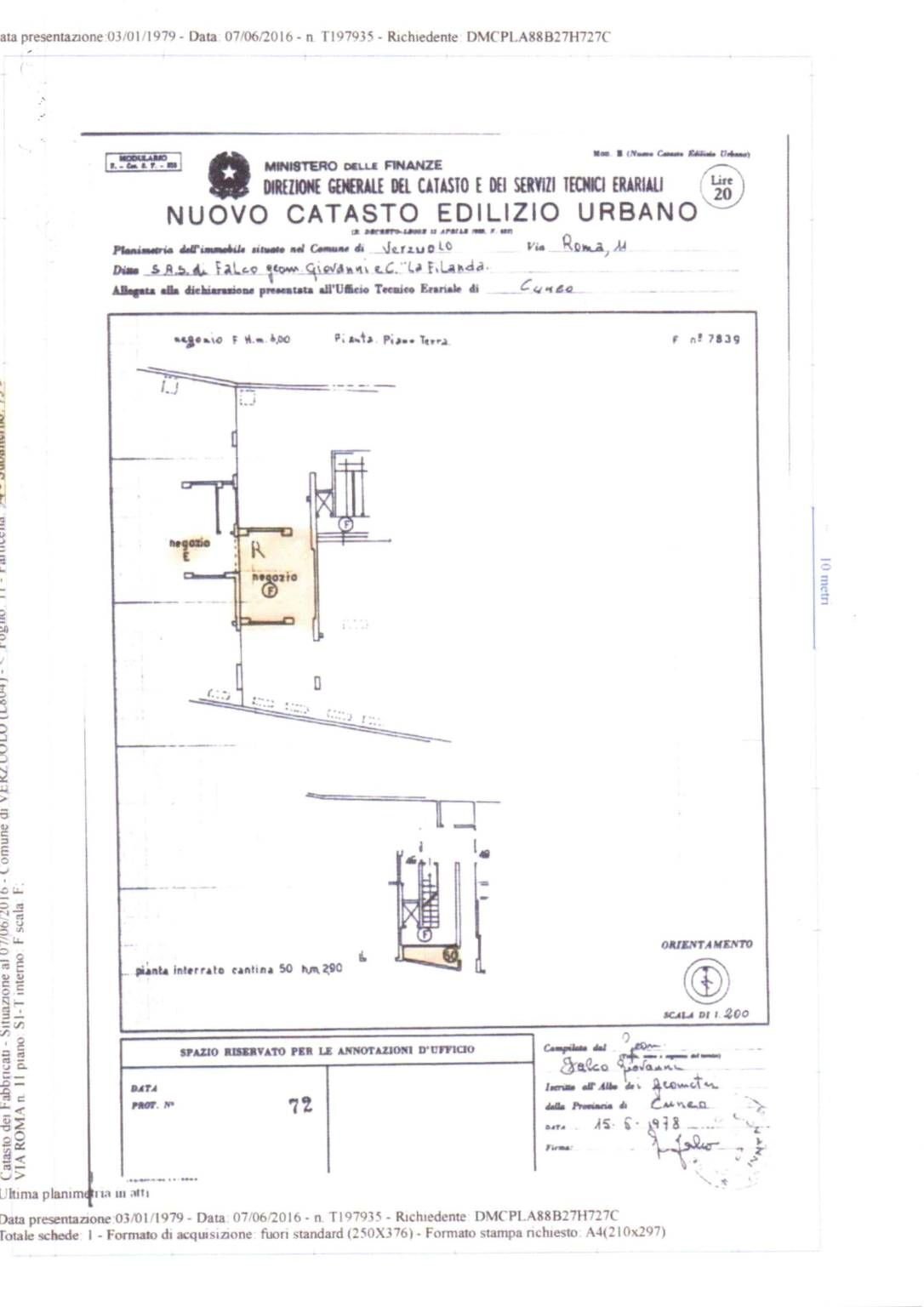 Trilocale via Giovanni Vincenzo Cima, 11, Verzuolo - planimetria 1