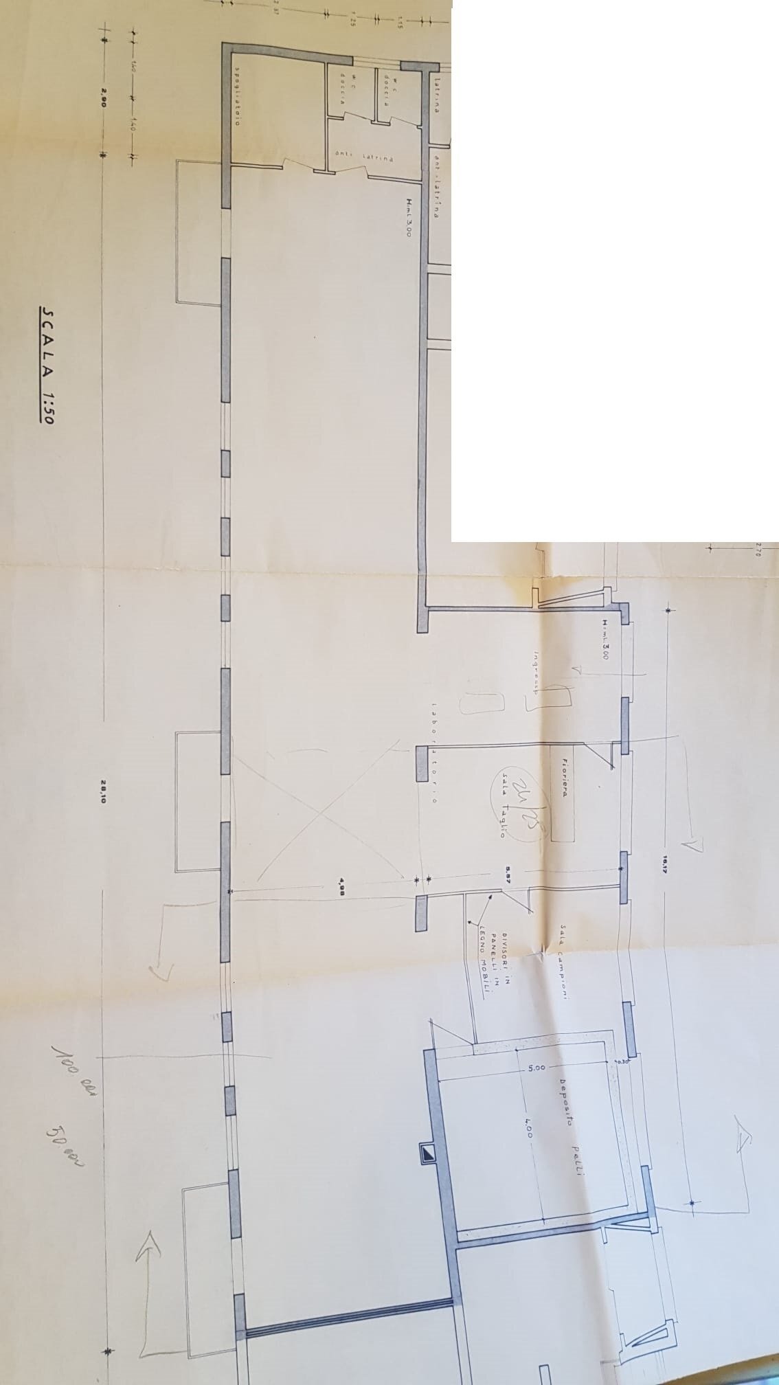 Shop Strada Morane, Modena - floor plans 1