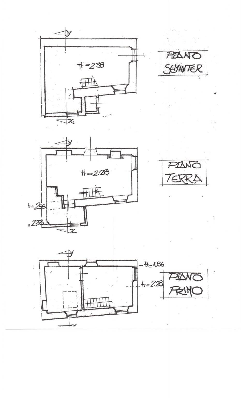 Independent house via Vitoio, Pietrasanta - floor plans 1