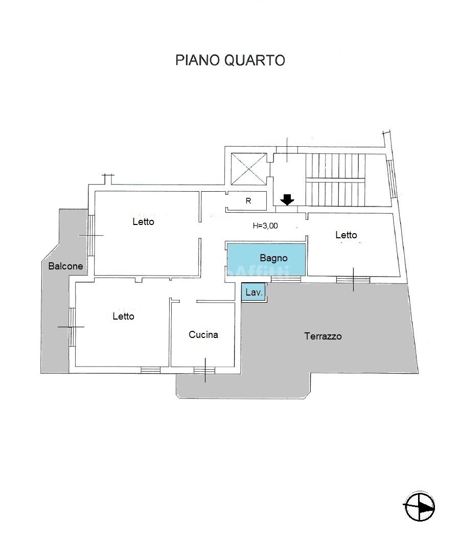 planimetria_stato_attuale.jpg - Appartamento Catanzaro - planimetria 1