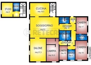 Planimetria piano nobile.jpg - Monolocale Contrà Mure della Rocchetta, Vicenza - foto 14