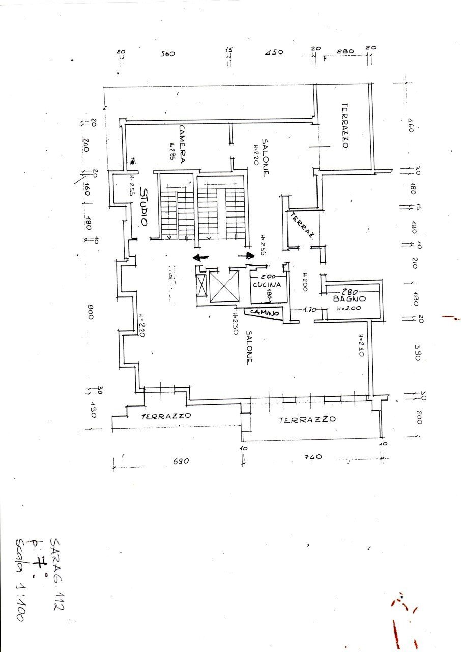 Attico Bologna - planimetria 1