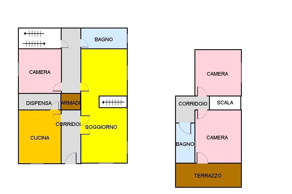 Porzione di casa Via circonvallazione, Mathi - planimetria 1