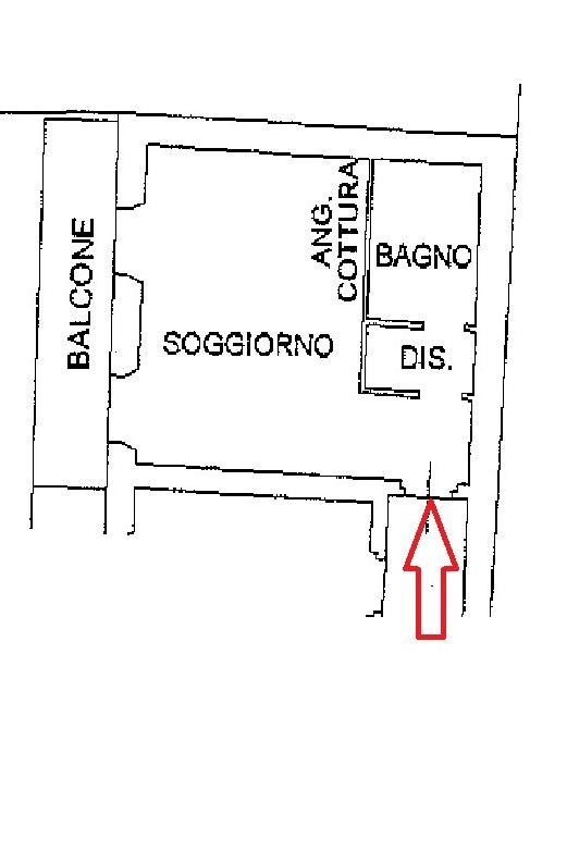 Monolocale via Venezia, 35, Alessandria - planimetria 1