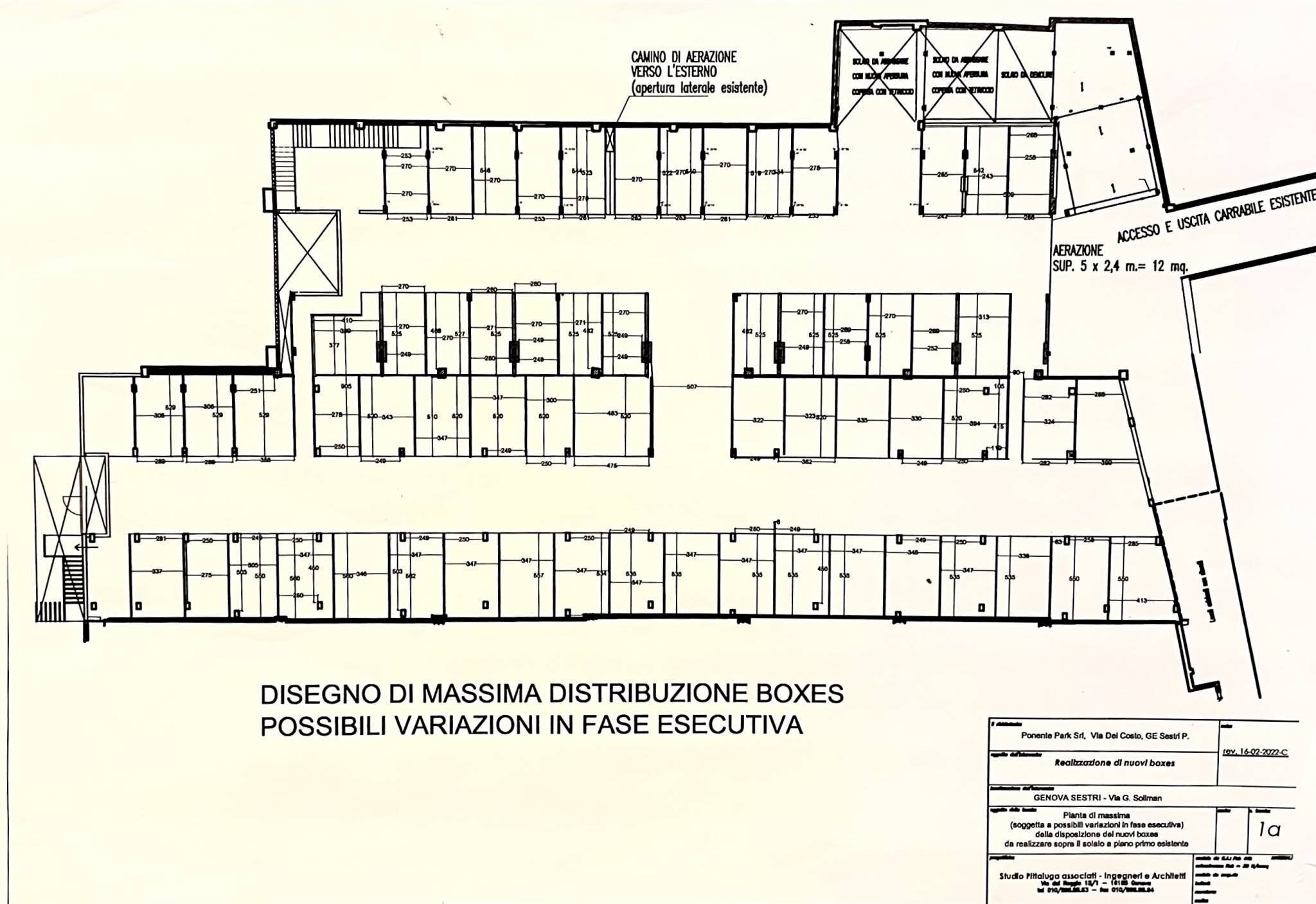 Box via Giacomo Soliman, Genova (zona Sestri Ponente) - planimetria 1