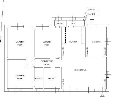 Quadrilocale Via degli Stradelli Guelfi, Bologna (zona San Donato) - planimetria 1