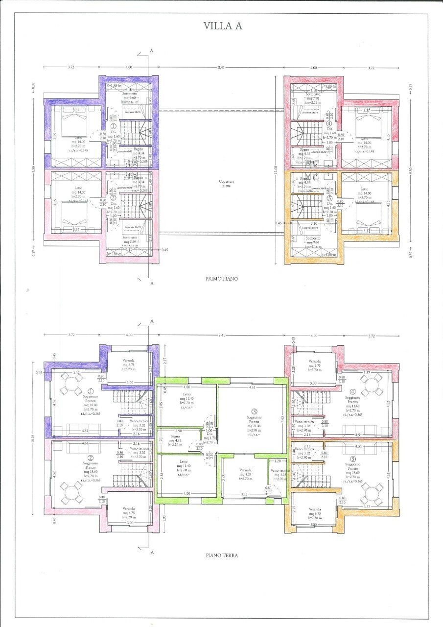 Villa a Schiera Ravenna - planimetria 1