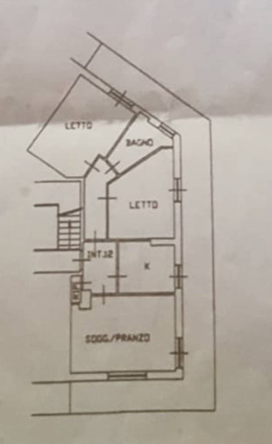 Trilocale via Sant'Arcangelo di Romagna, 119, Roma - planimetria 1
