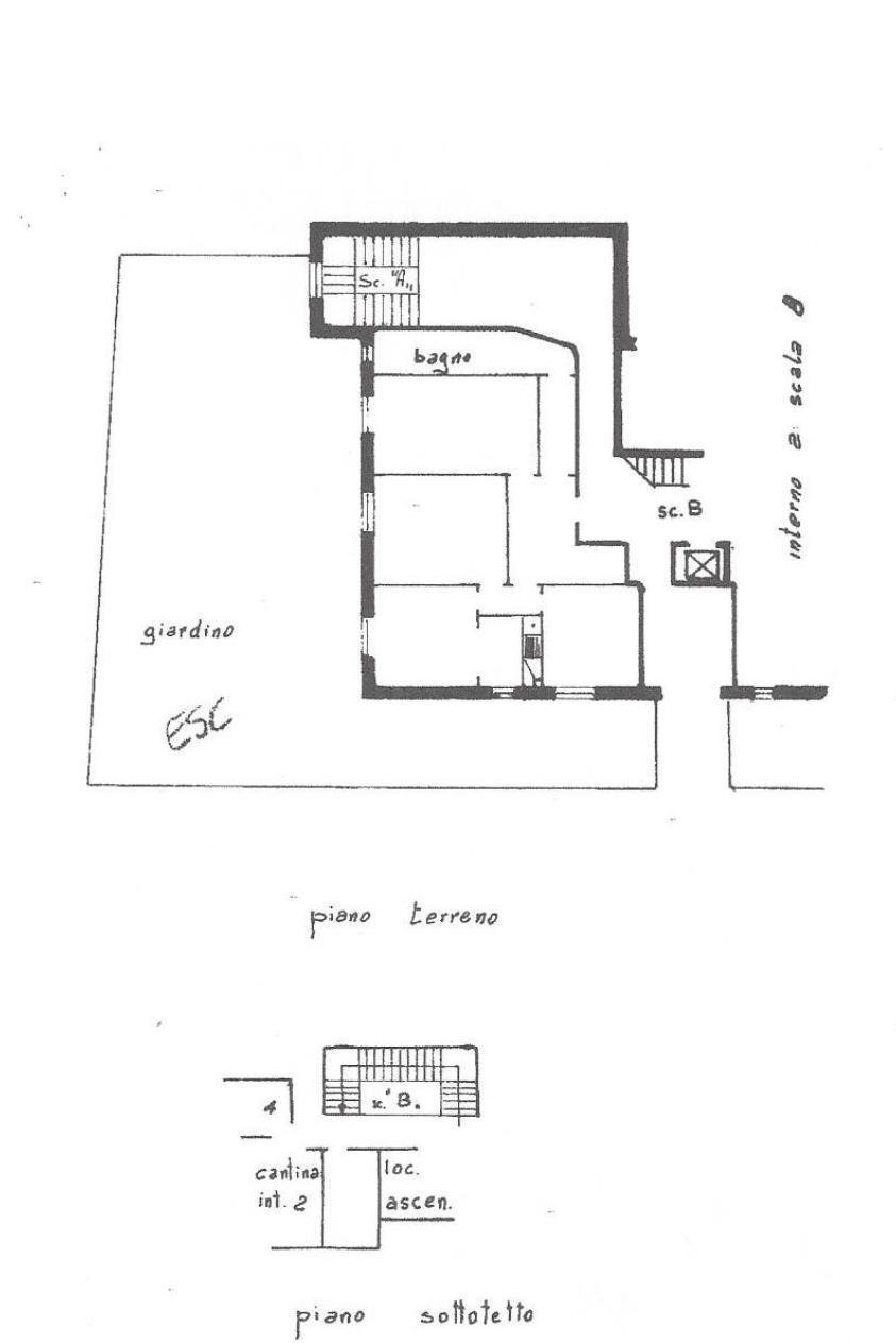 Trilocale via Vittorio Battaglini 31, Genova (zona Sampierdarena) - planimetria 1