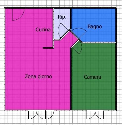 Appartamento Via Acquasanta, Mele - planimetria 1