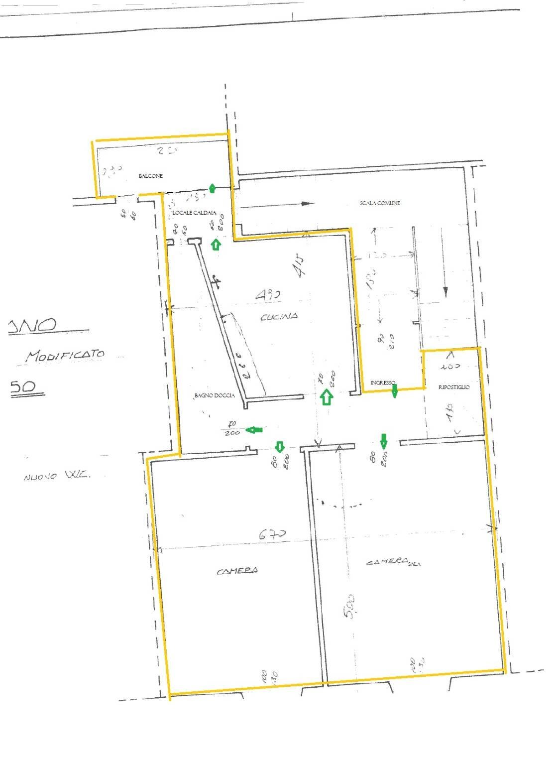 Two-room apartment via Vittorio Emanuele I I, 14, Serina - floor plans 1