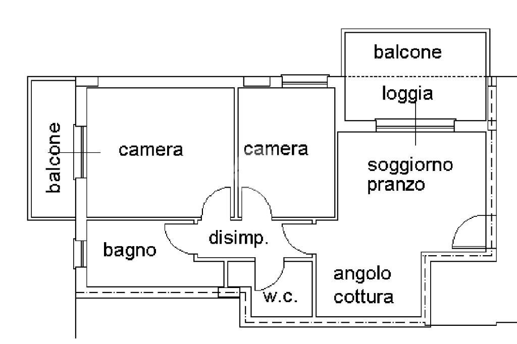 Three-room apartment Via Pablo Neruda, Gatteo - floor plans 1