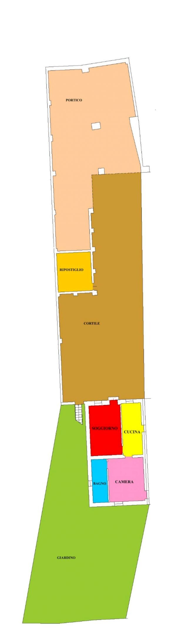 604pt - Independent house via Delmati, Gombito - floor plans 1