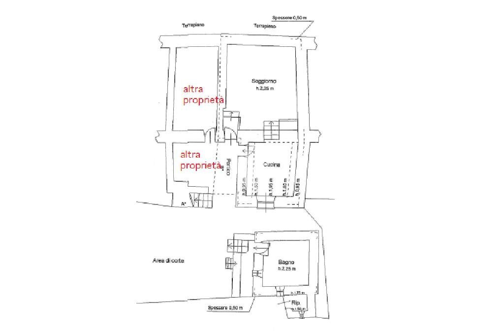Semi-detached house Frazione Drusacco, Valchiusa - floor plans 1