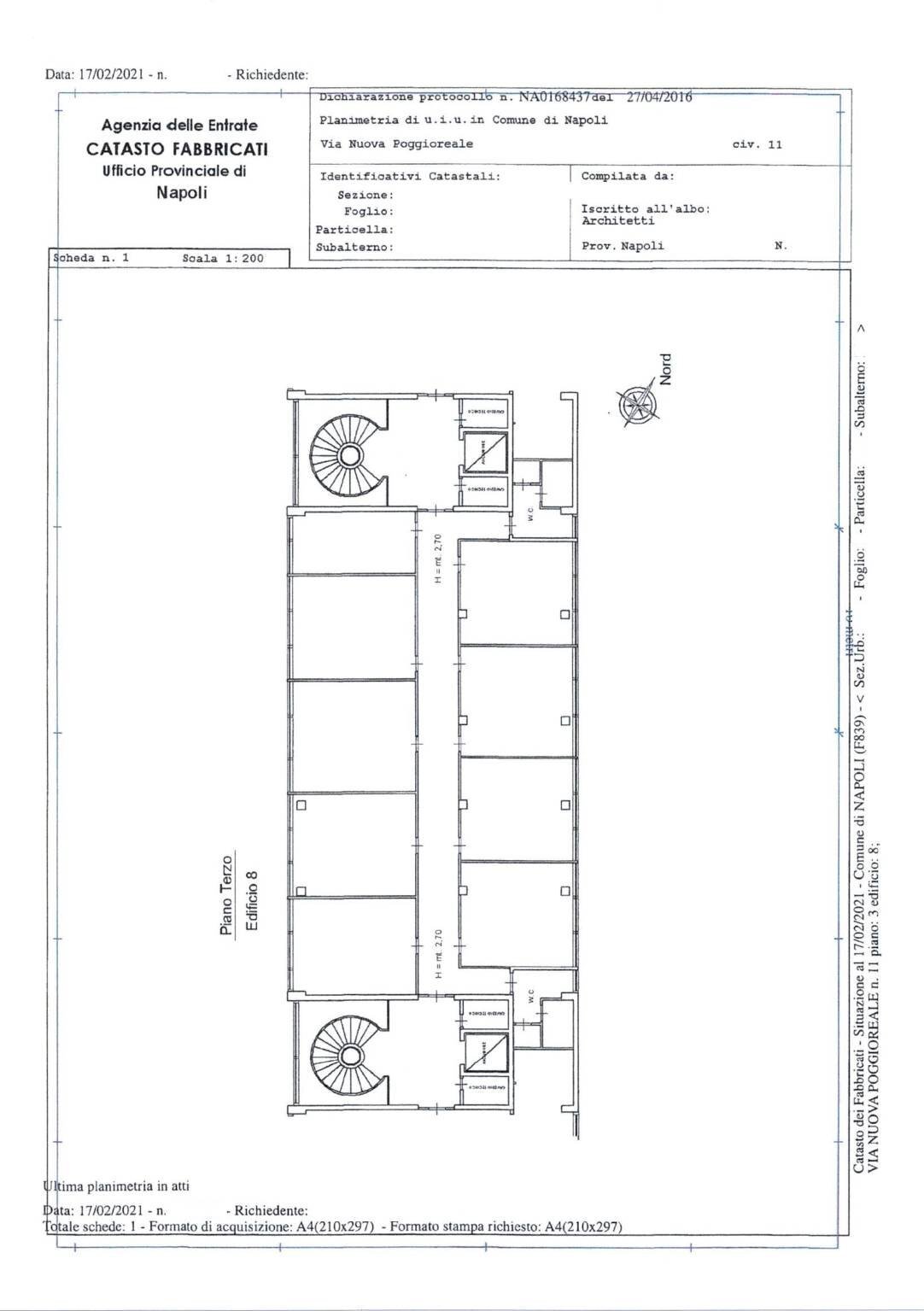 Office traversa di Via Nuova del Campo, Napoli - floor plans 1