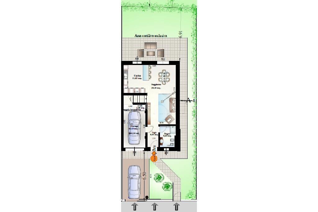 Villa a Schiera Via michelangelo, Mirandola - planimetria 1