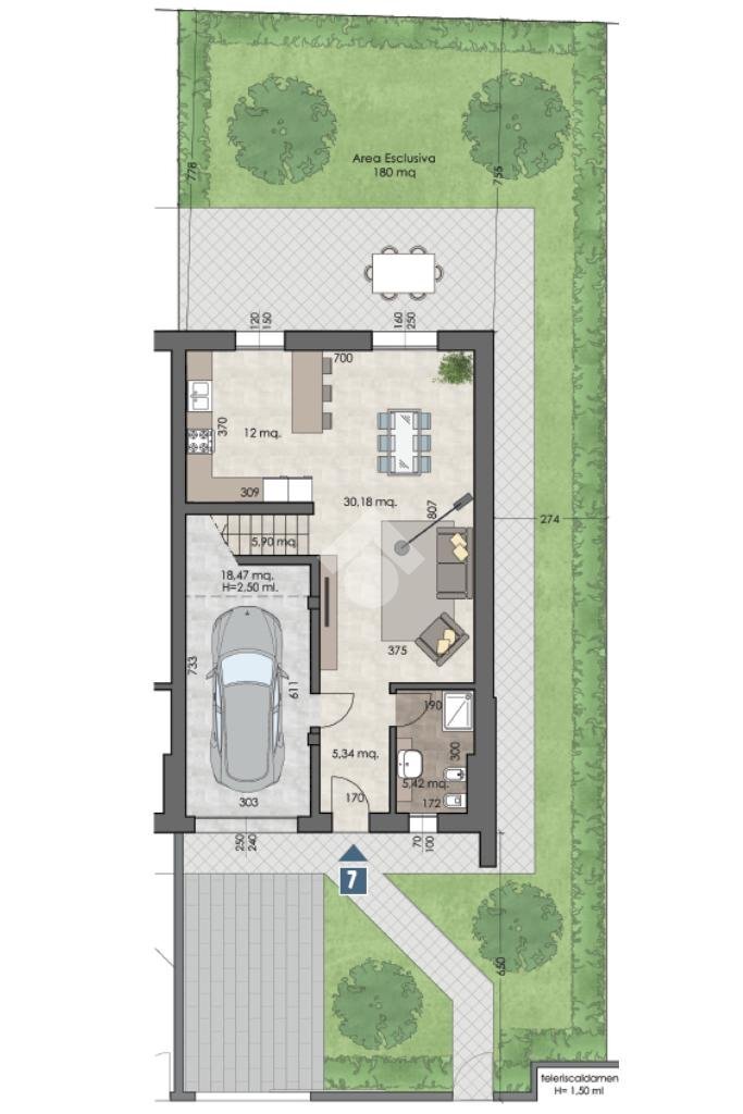 Villa a Schiera Via michelangelo, Mirandola - planimetria 1