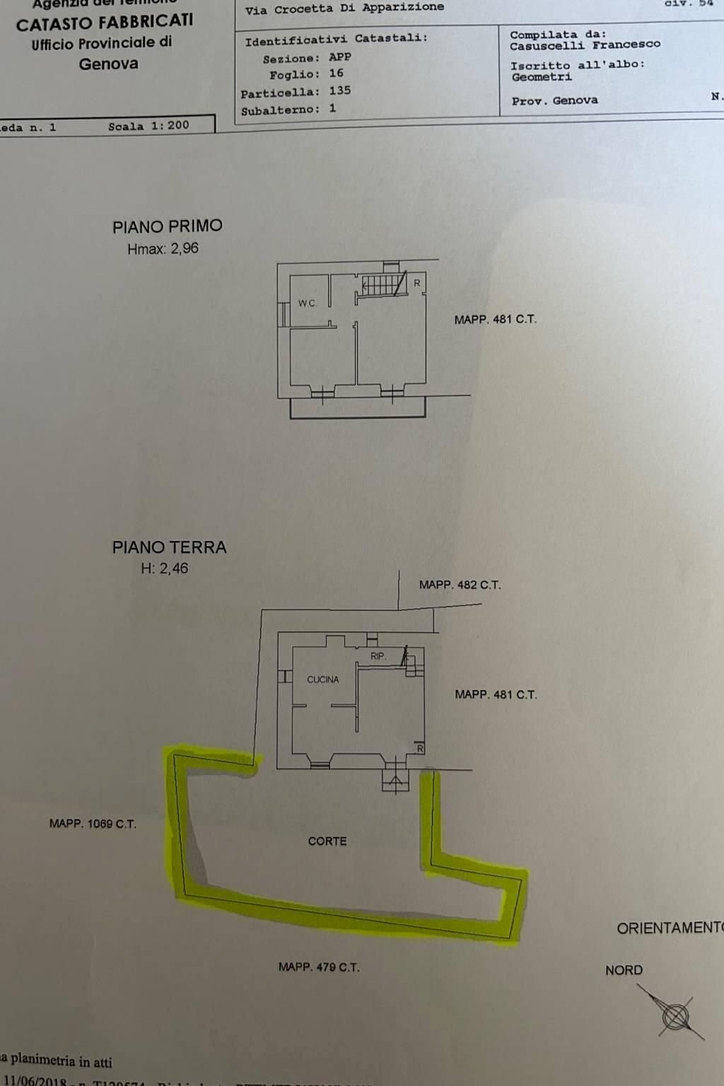 Quadrilocale via Monte Fasce, Genova - planimetria 1
