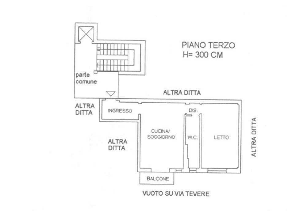 Planimetira per siti.jpg - Bilocale Via Tevere 29, Rozzano - planimetria 1