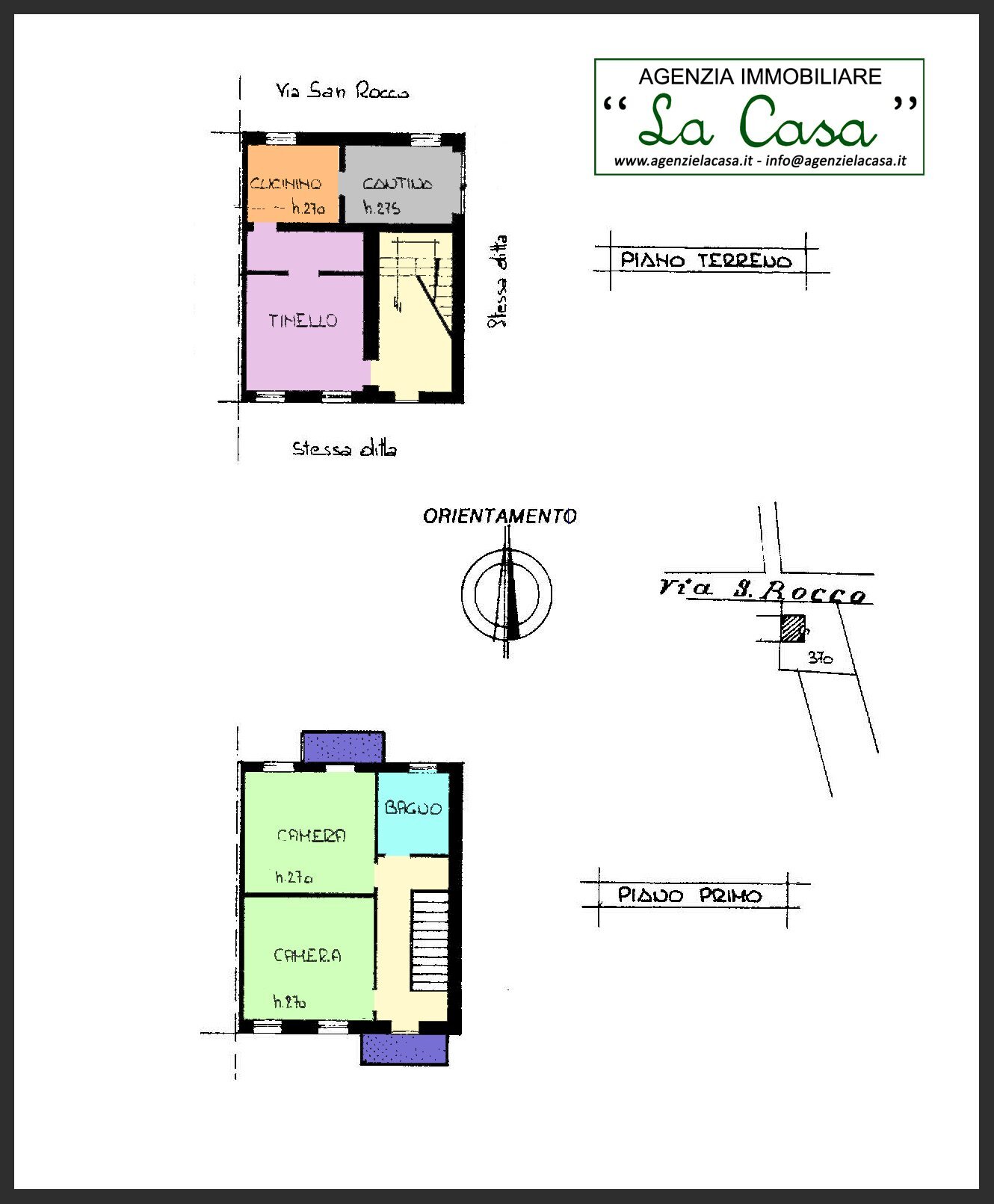 Plan Catast - Casa Colonica via san rocco, 11, Dusino San Michele - planimetria 1