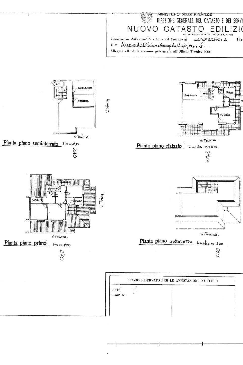 Villa via Triora, 8, Carmagnola - planimetria 1