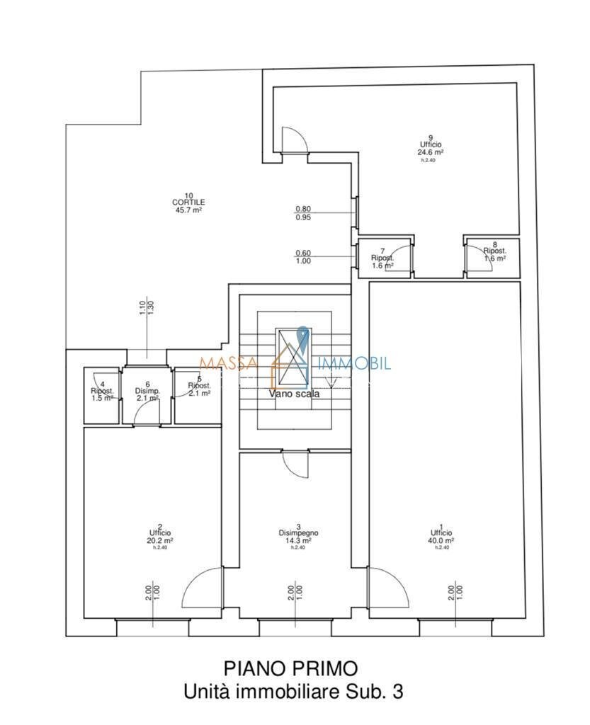 WhatsApp Image 2023-07-06 at 19.07.16.jpeg - Ufficio Via Verdi 6, Carrara - planimetria 1