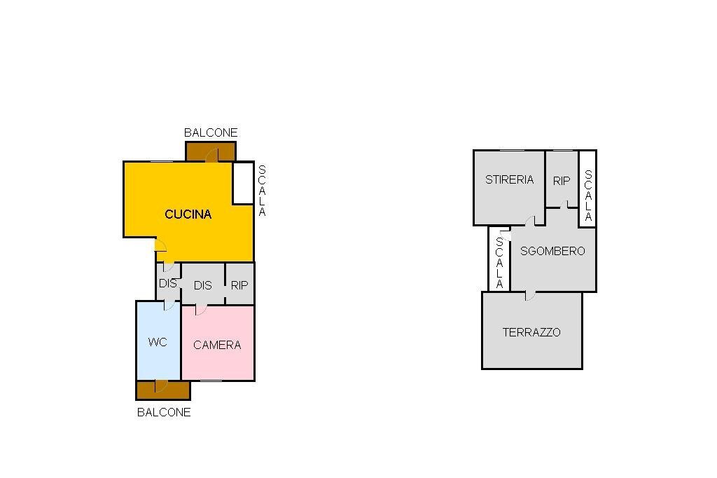 Trilocale Via dei finelli, Riva presso Chieri - planimetria 1