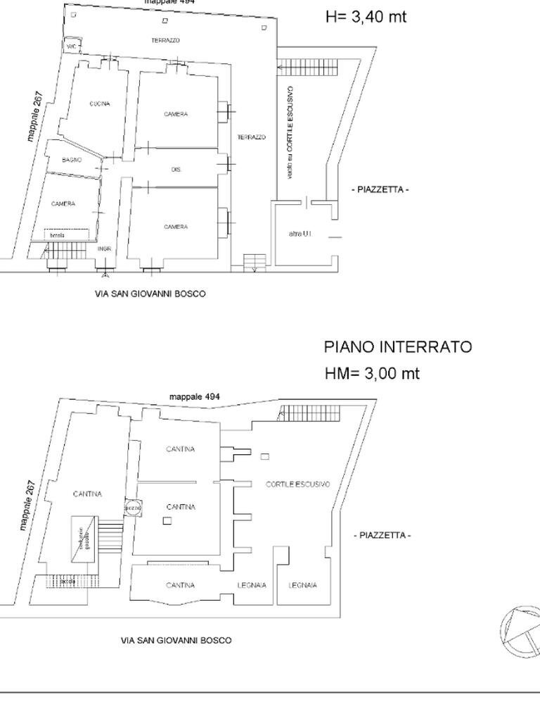 Casa semi indipendente Via S. G. Bosco, Lanzo Torinese - planimetria 1