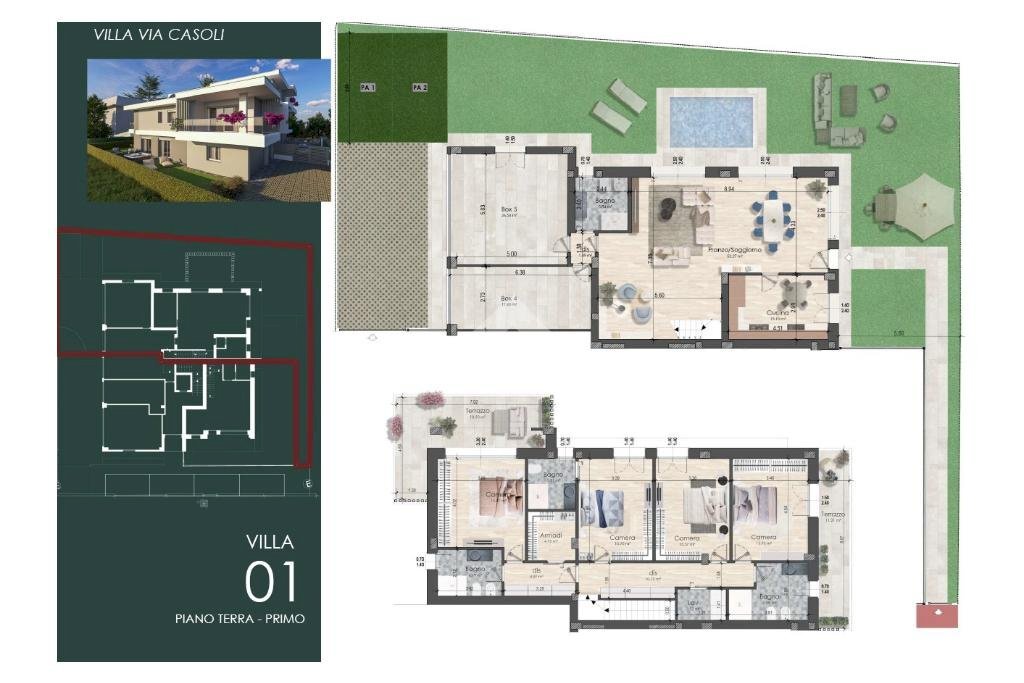 Villa Via casoli, Formigine - floor plans 1