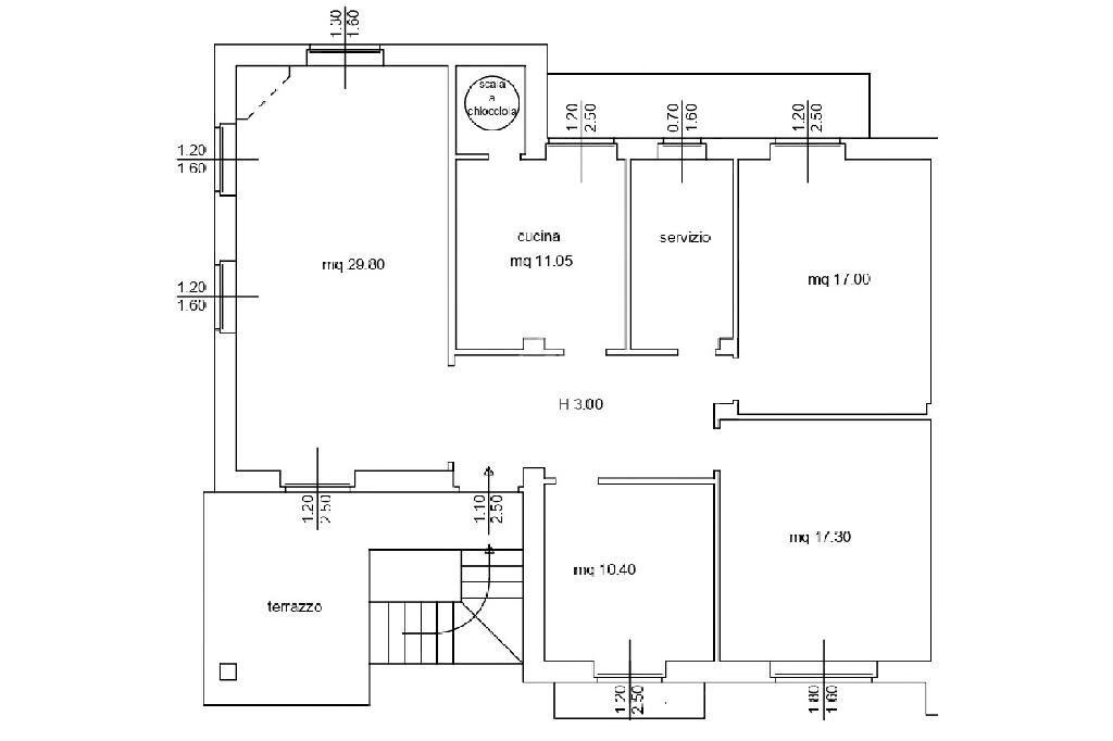Portion of a house Via Francesco Cogo, Volpedo - floor plans 1