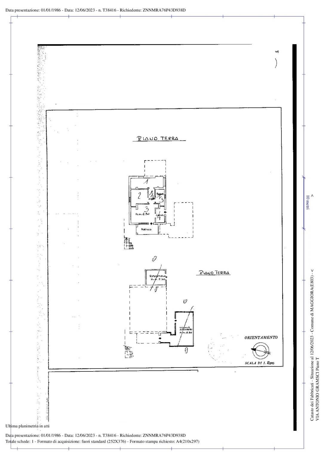 Villa via Antonio Gramsci, 7, Maggiora - floor plans 1