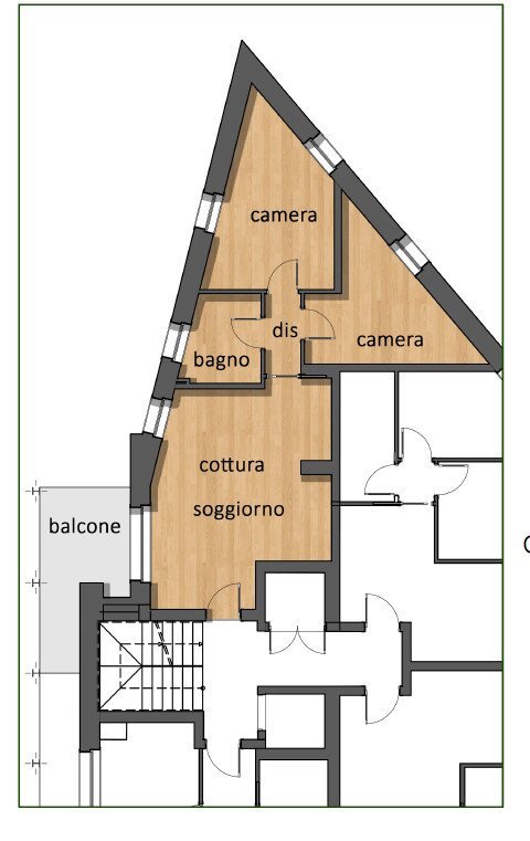 Trilocale Strada Larzey-Entrèves, Courmayeur - planimetria 1