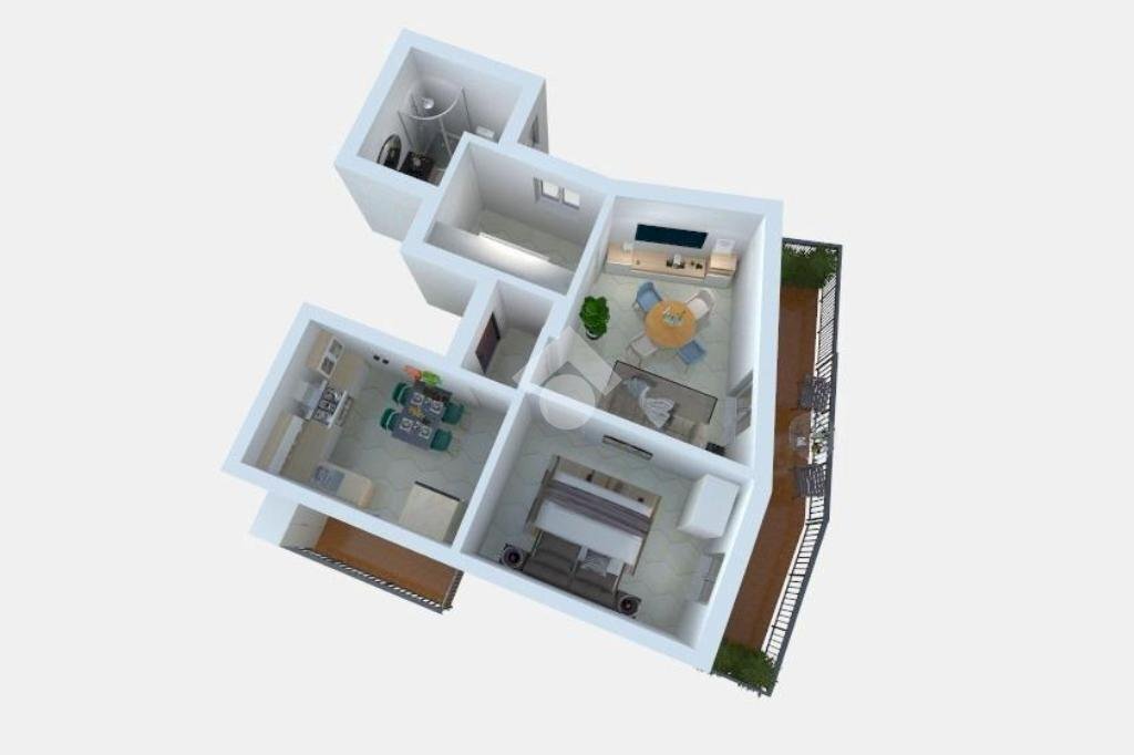 Three-room apartment Via del Municipio, Vallebona - floor plans 1