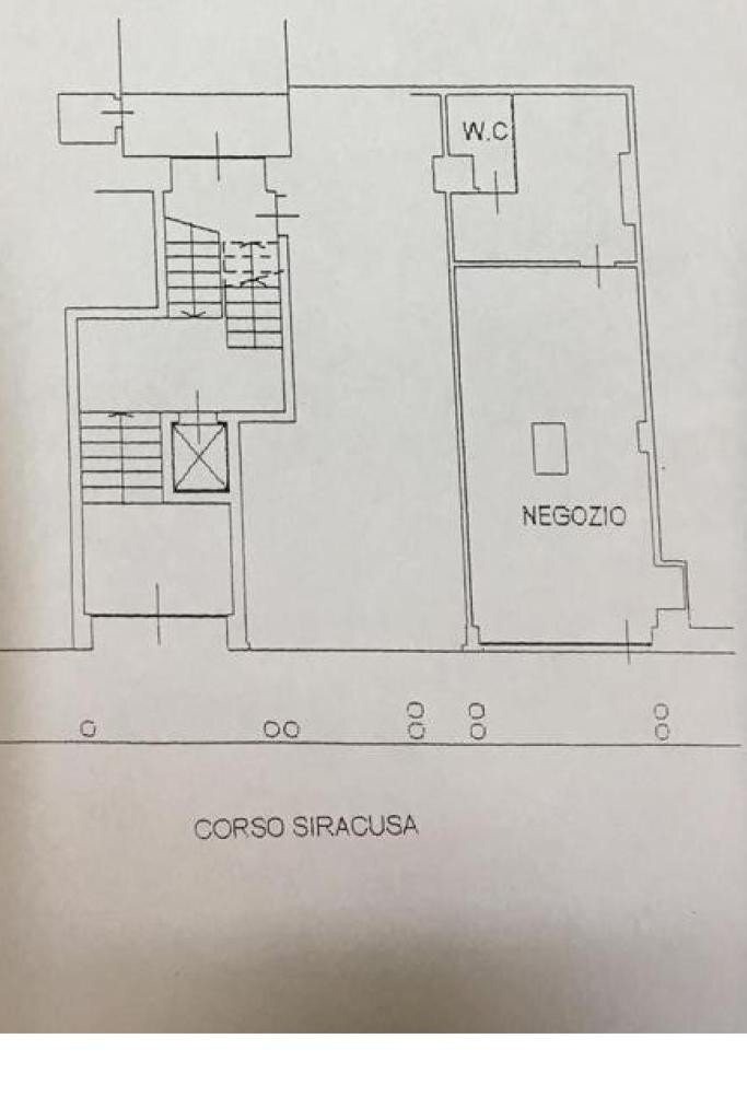 Negozio corso Siracusa, 154, Torino (zona Santa Rita) - planimetria 1