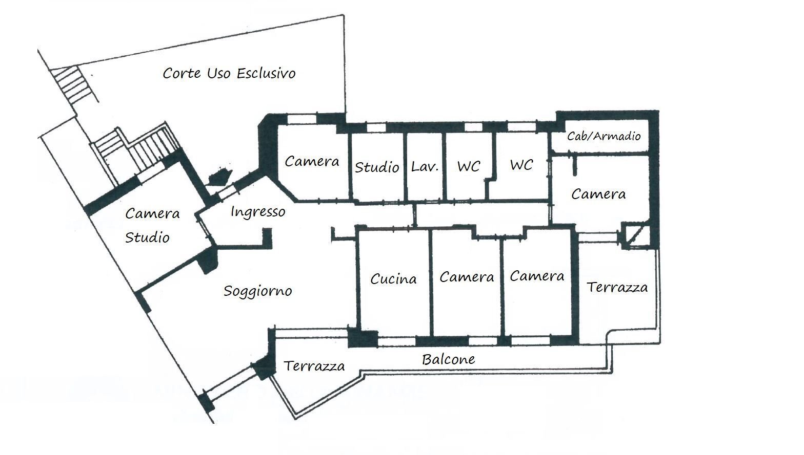 Attico via delle Betulle, 74, Aosta - planimetria 1