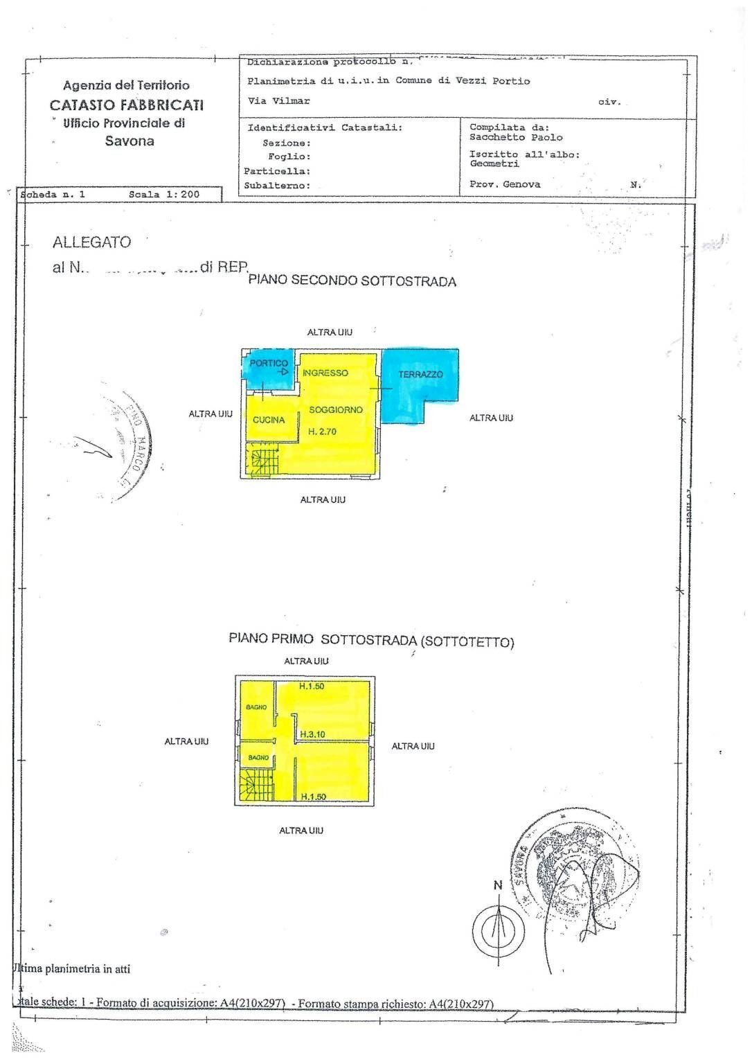 Villa Bifamiliare Via Vilmar, Vezzi Portio - planimetria 1