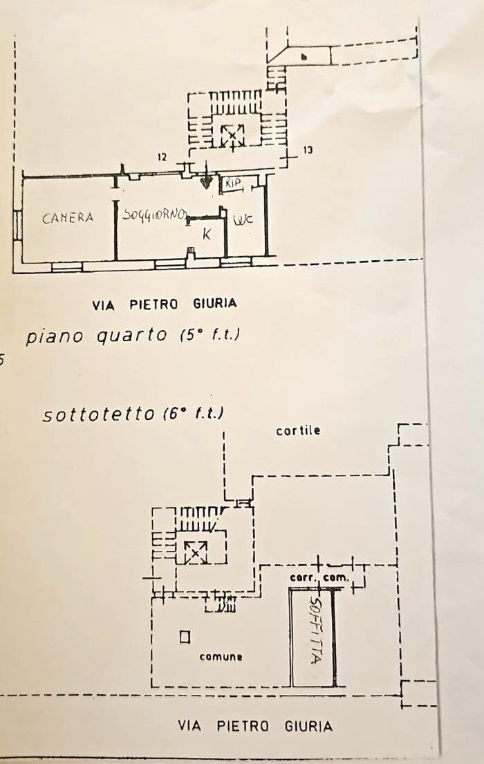 Appartamento Via Pietro Giuria, Torino (zona San Salvario) - planimetria 1