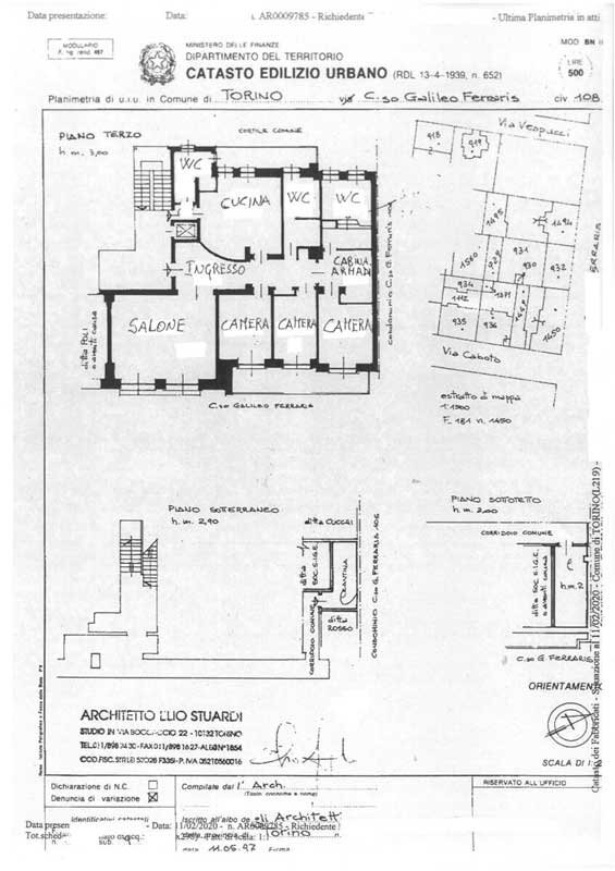 Appartamento Torino (zona Crocetta) - planimetria 1