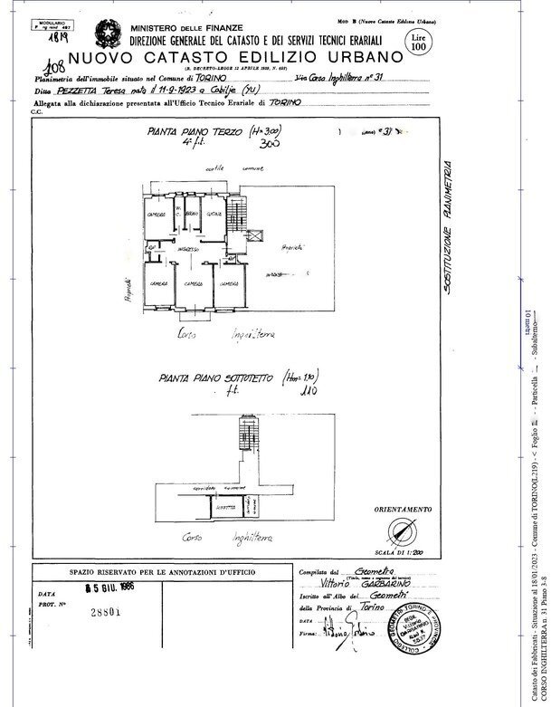 Appartamento Corso Inghilterra 31, Torino (zona Cit Turin) - planimetria 1