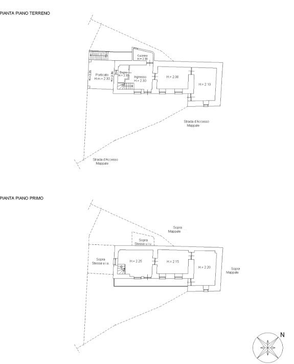 Casa semi indipendente Via Lungaserra, 54, Barge - planimetria 1